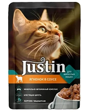 Justin Консервы для кошек (Ягненок в соусе)